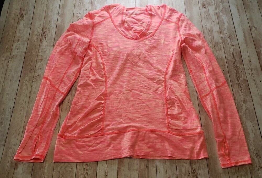 Kirkland Signature Size Medium Orange Multi Athletic Pullover